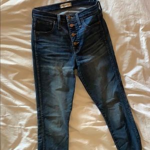 Madewell high rise stretchy skinny jean